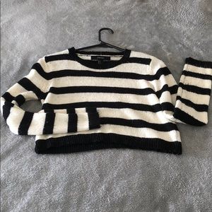 Striped crop top sweater